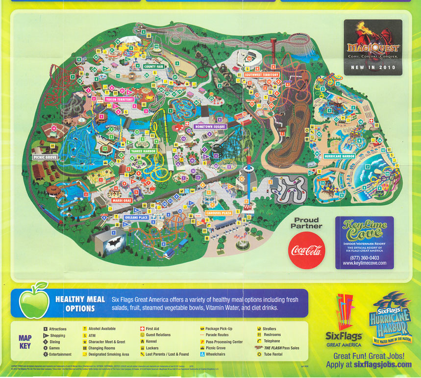 Great America Park Map United - 2010map 